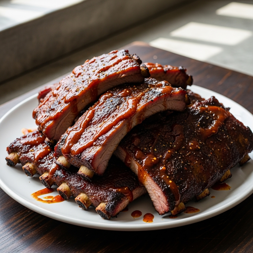 American American Killer Hickory Smoked Ribs with Spicy BBQ Sauce ...