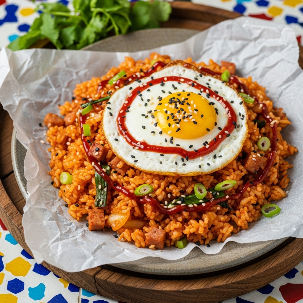 Korean Lunch Recipe: Spicy Kimchi Fried Rice | CookJunkie
