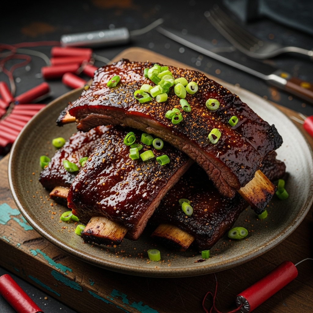 Firecracker Ribs Firecracker BBQ Beef Ribs | CookJunkie