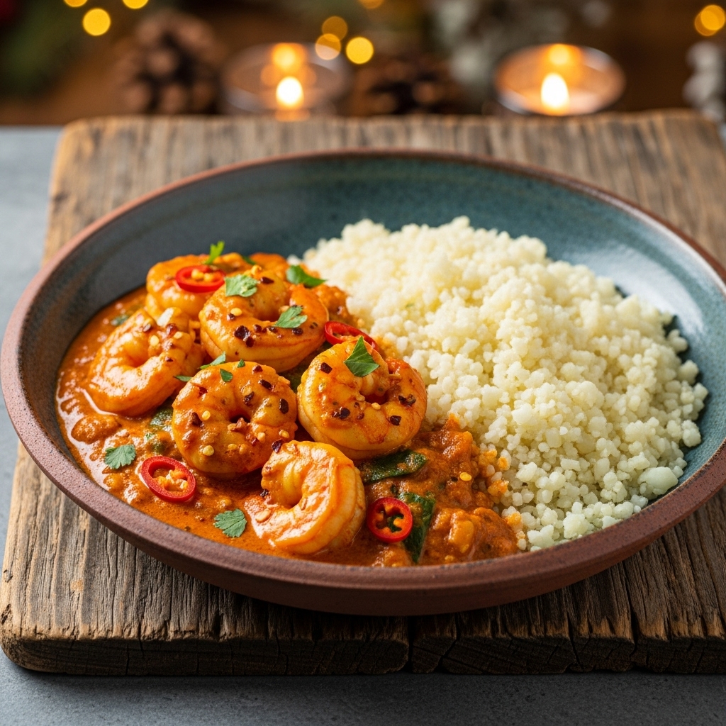 Keto-Friendly Indian Dinner: Spicy Coconut Shrimp Curry with ...