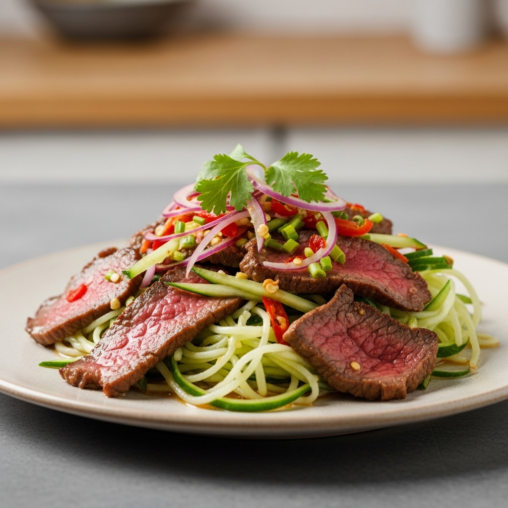 Cambodian Grilled Beef Salad (Nom Pang Sek) with Spicy Tamarind Sauce ...