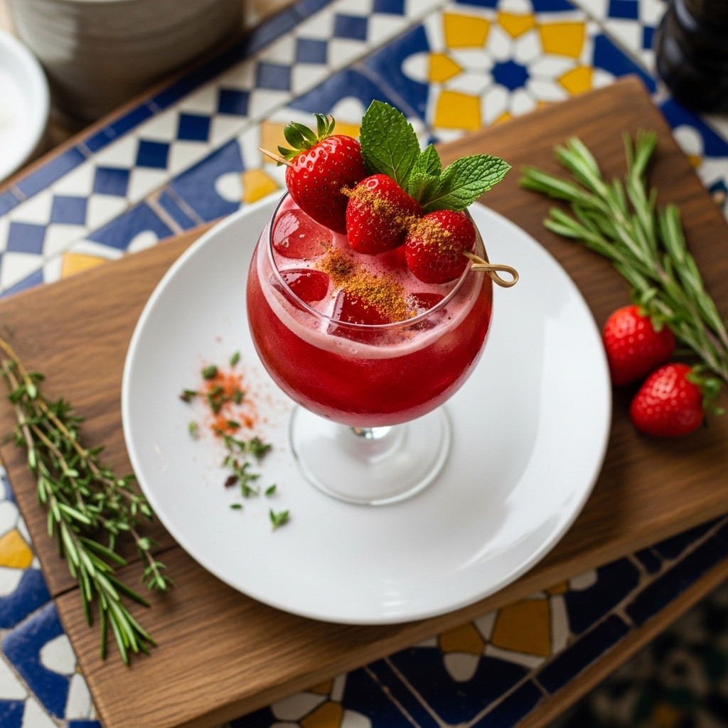 Aphrodisiac Spiced Strawberry Mocktail