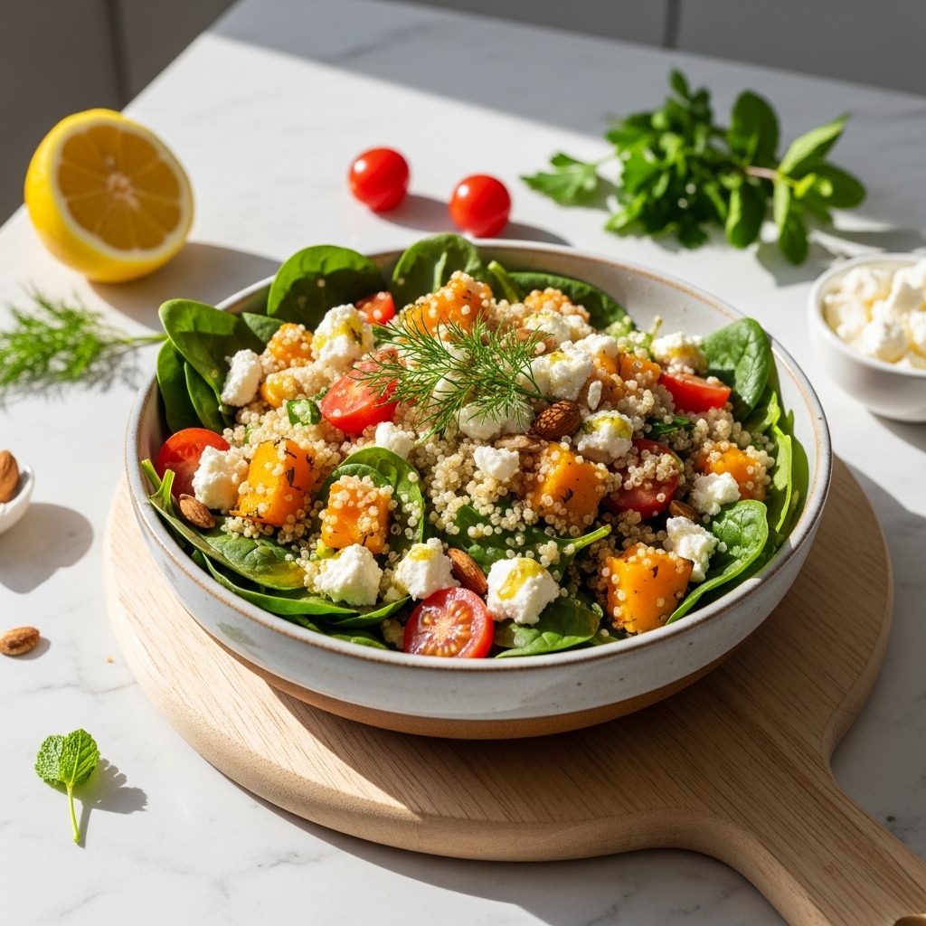 Vibrant Australian Quinoa Salad with Lemon Herb Dressing