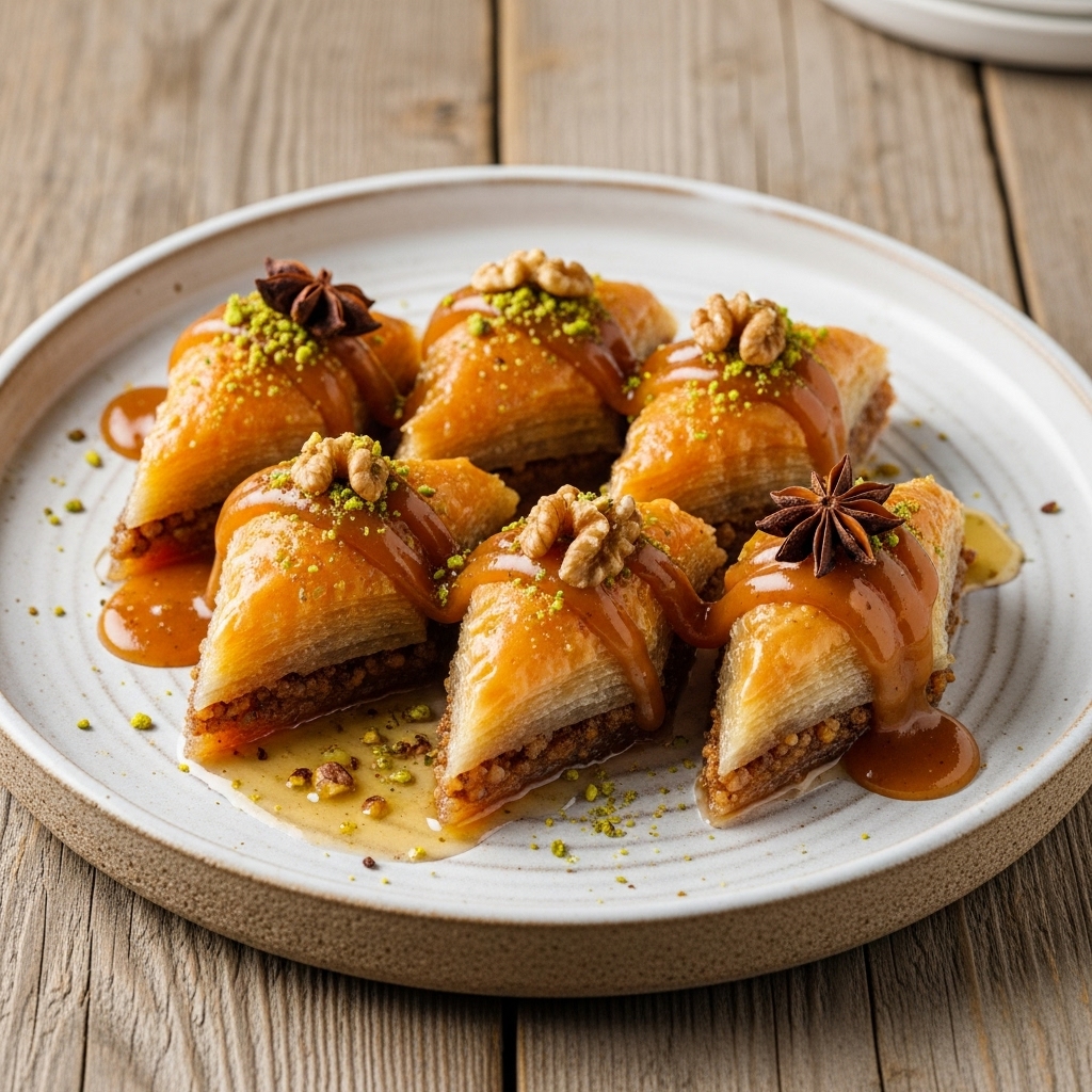 Aegean Bliss: Honey-Infused Baklava with Spiced Nectar Drizzle