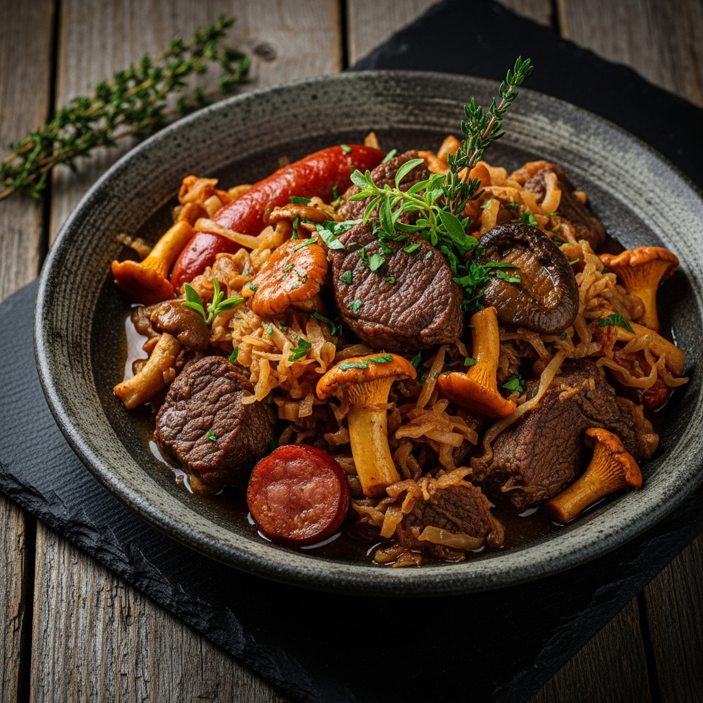 Delectable Polish Hunter’s Stew with Wild Mushrooms – Aromatic, Flavorful, and Comforting