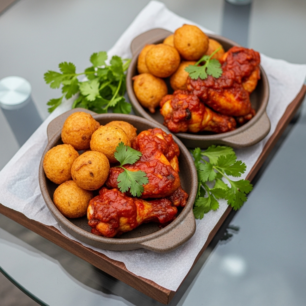 South African Peri-Peri Chicken Wings in Mieliepap Bites – A Sensory Adventure!