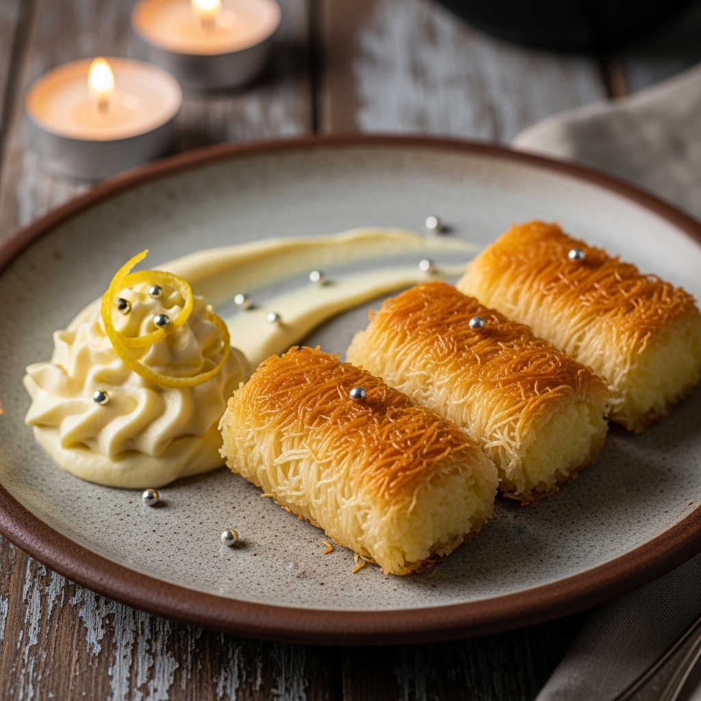 Galaktombiristo Kataifi Rolls with Lemon Cream