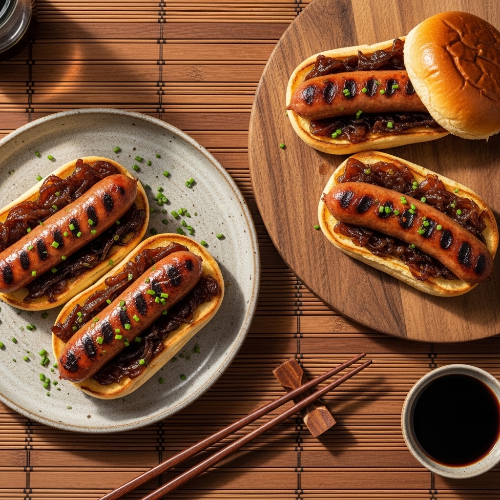 Tailgate Game Day Dinner: Firecracker Smoky Brats and Caramelized Onion Buns