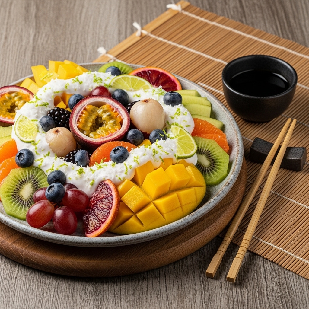 Vibrant South African Fruit Salad with Coconut-Lime Drizzle (Gluten-Free, Standard Diet)