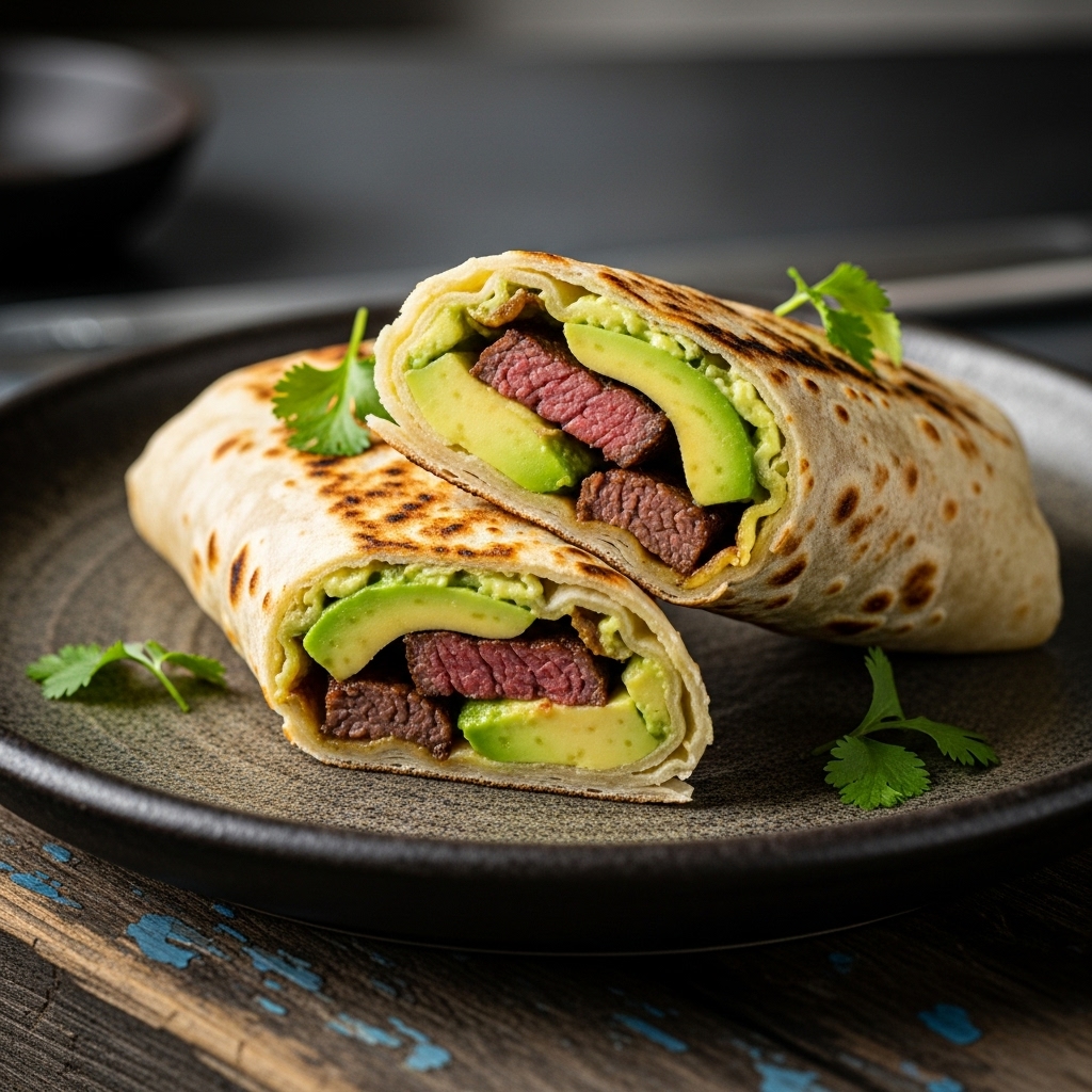 African Heaven: Mouthwatering Kenyan Chapati Rolls Stuffed with Creamy Avocado and Smoky Beef