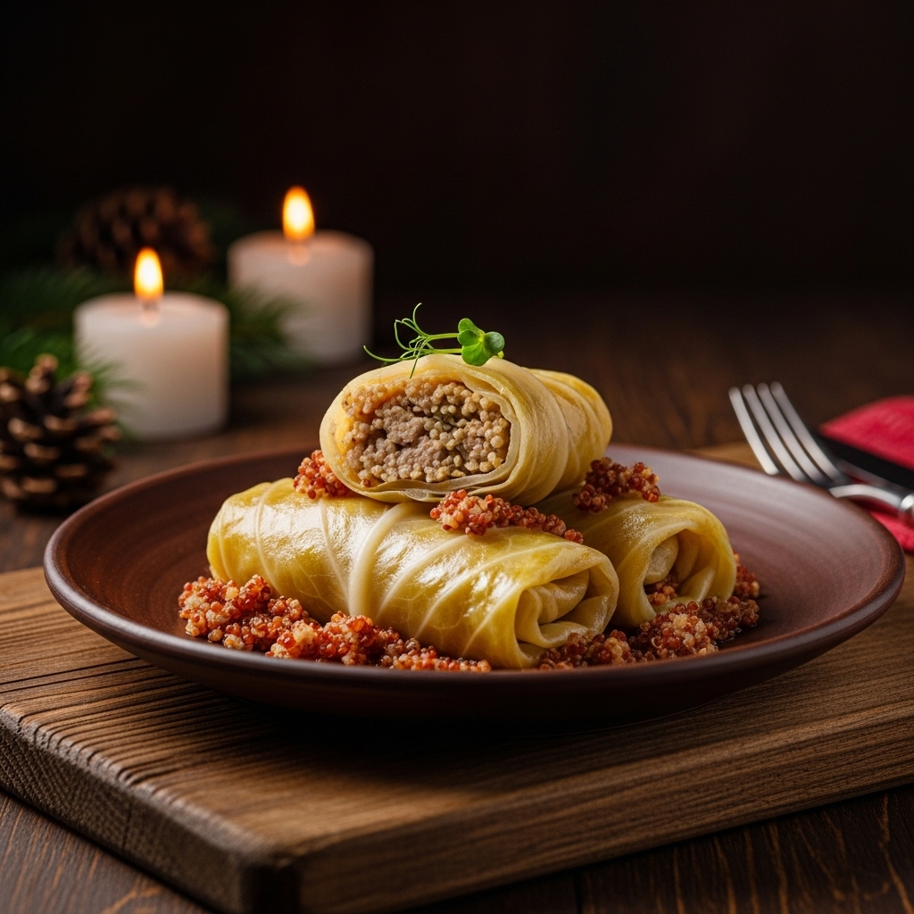 Delectable Russian-Style Stuffed Cabbage Rolls with Gluten-Free Quinoa – A Cinematic Culinary Experience