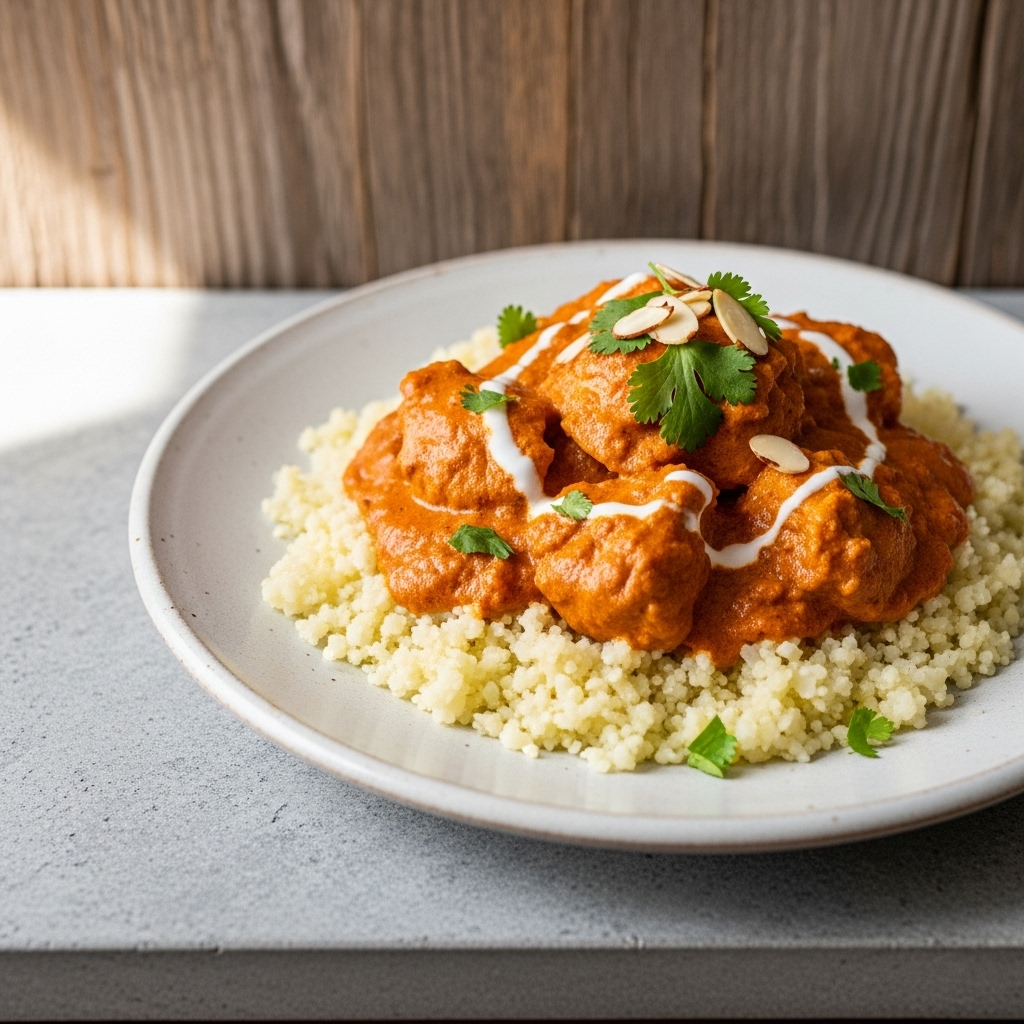 Aromatic Pakistani Paleo Murgh Makhani with Cauliflower Rice