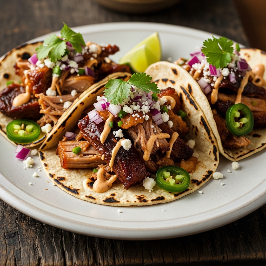 BBQ Smokehouse Carnitas Tacos