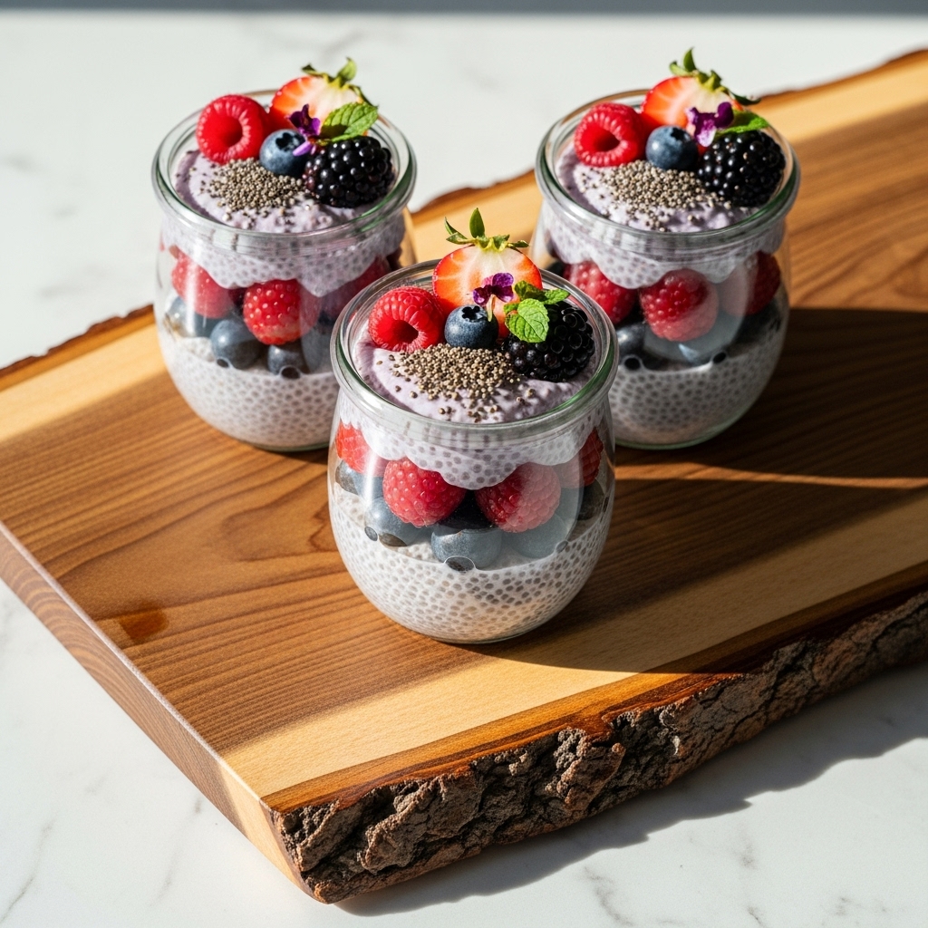 Arctic Bliss: Nordic Paleo Berry Chia Pudding Cups