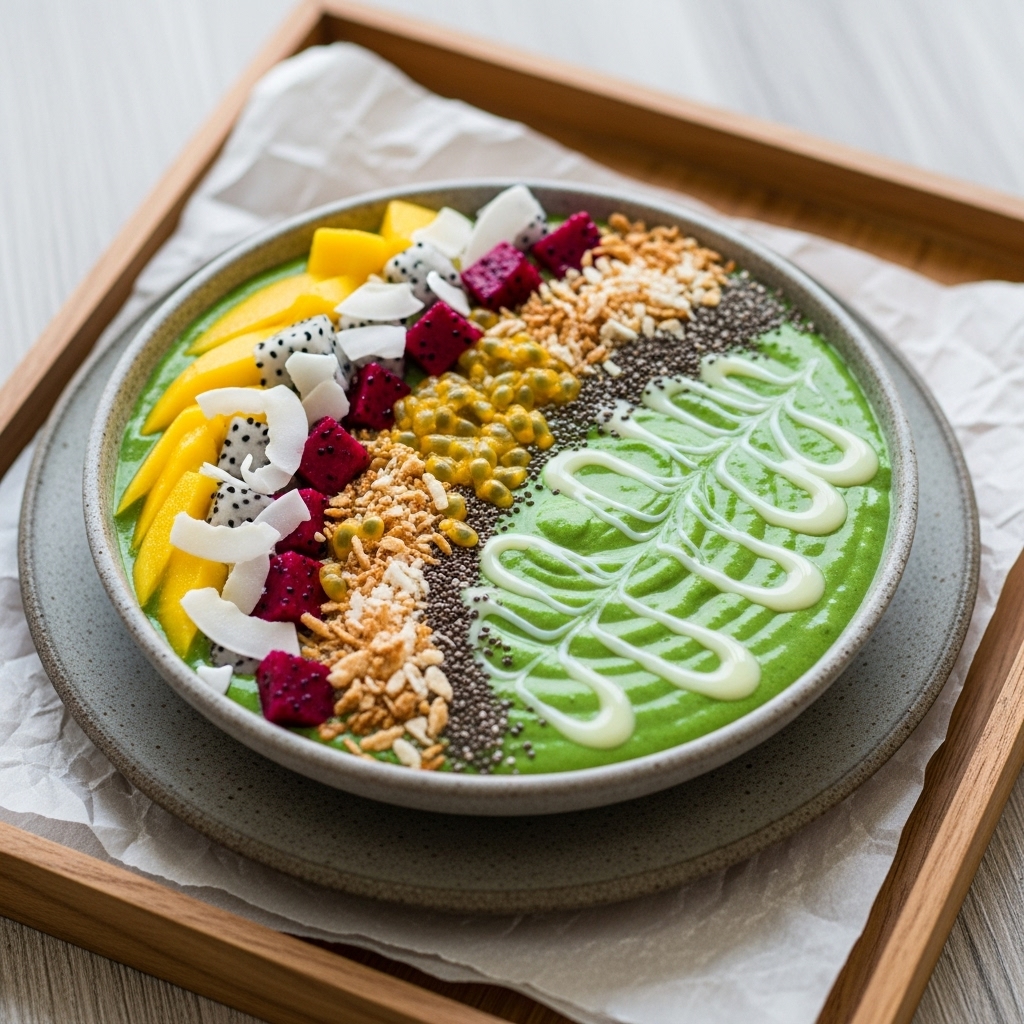 Vietnamese Green Energy Smoothie Bowl