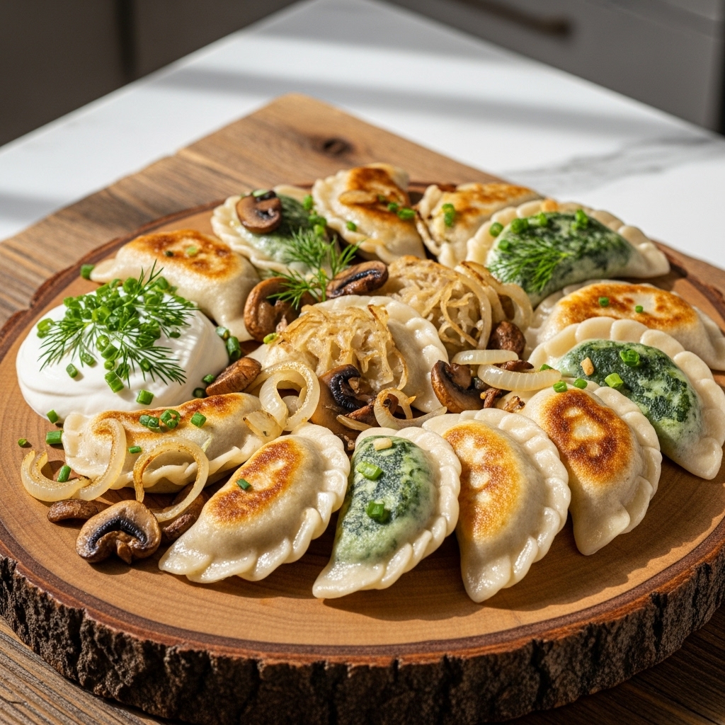 Delightful Vegan Pierogi Platter: A Taste of Authentic Polish Cuisine