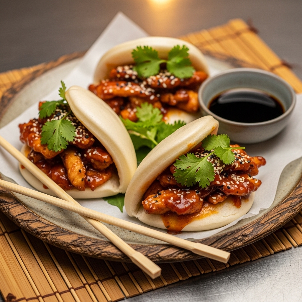 Tailgate Game Day Lunch: Street-Fusion BBQ Chicken Bao Buns