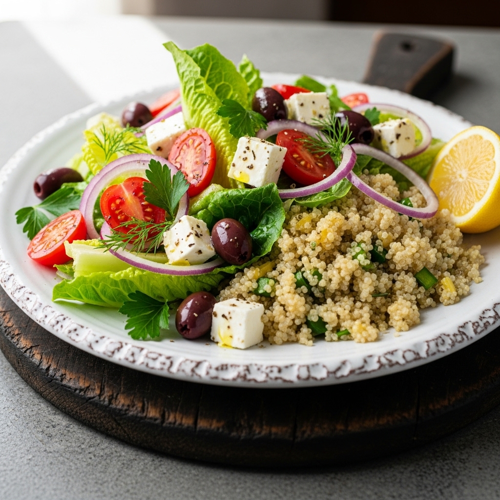Aphrodite’s Greek Salad with Lemon Quinoa