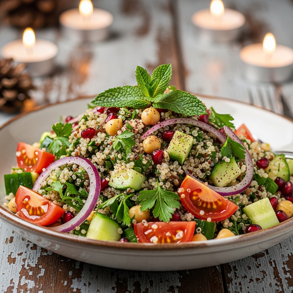 Vibrant Middle Eastern Quinoa Salad Bowl – A High-Protein Energy Boost