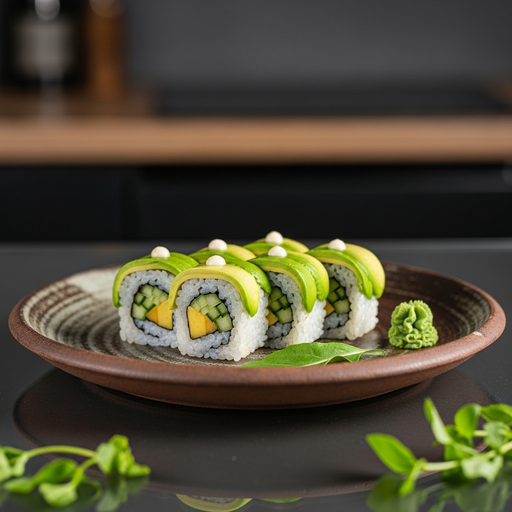 Japanese Vegan Sushi Rolls with Avocado and Cucumber – Melt-in-Your-Mouth Delight!