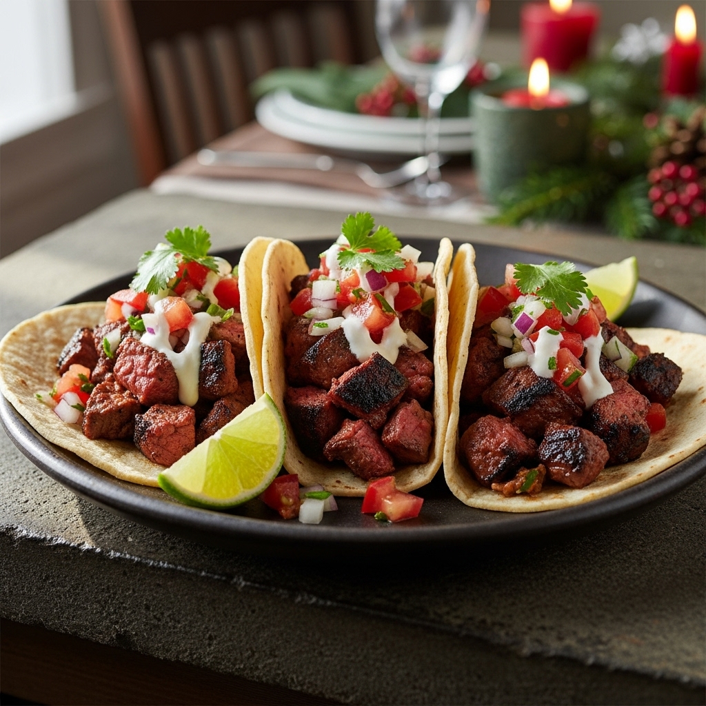 Fire-Roasted Carne Asada Tacos | CookJunkie