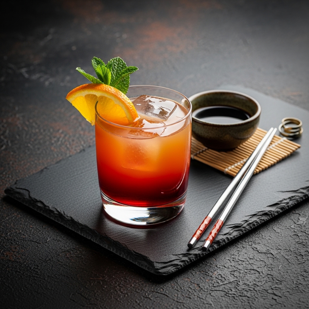 Amber Sunset Cocktail