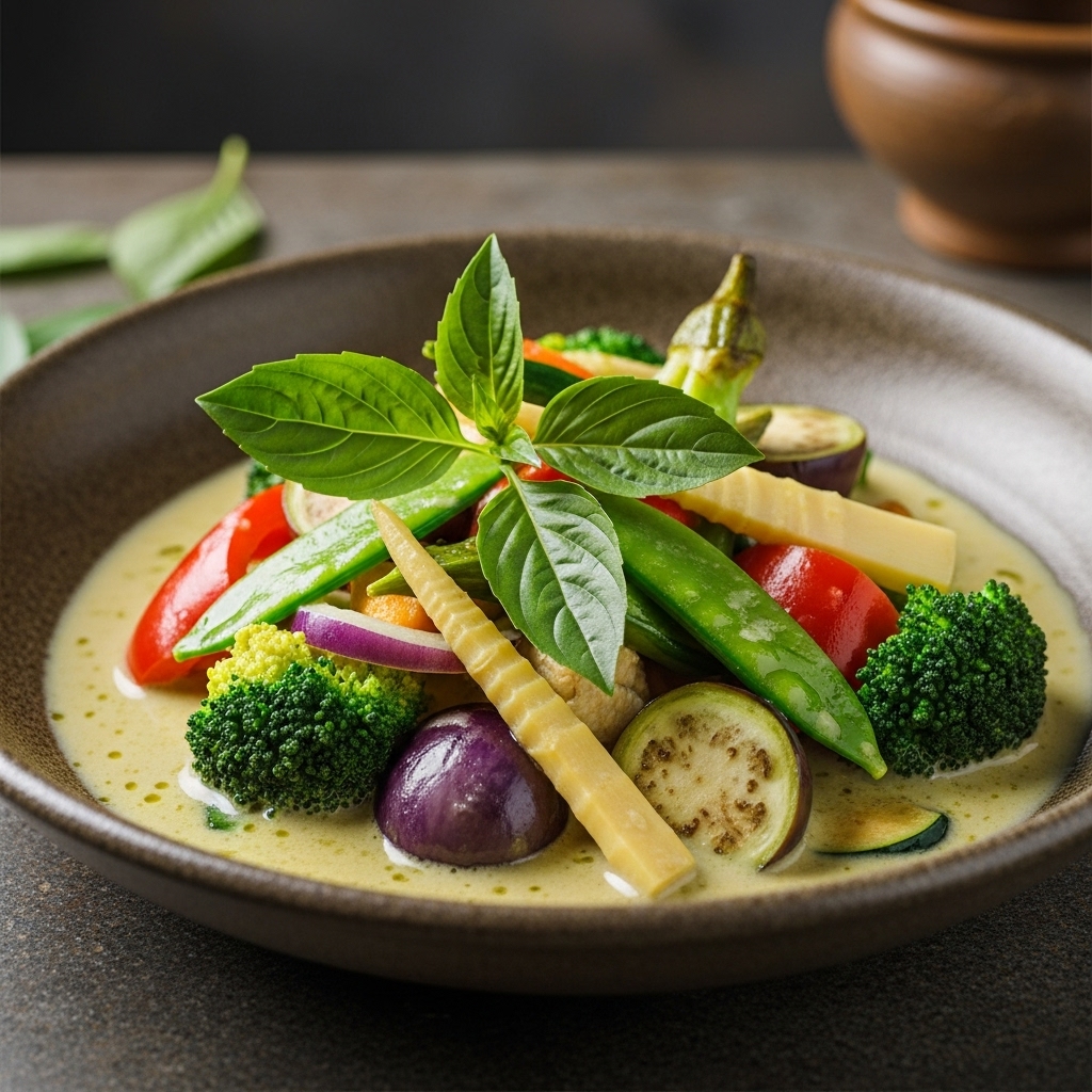 Thai Vegetable Green Curry with Tofu | CookJunkie