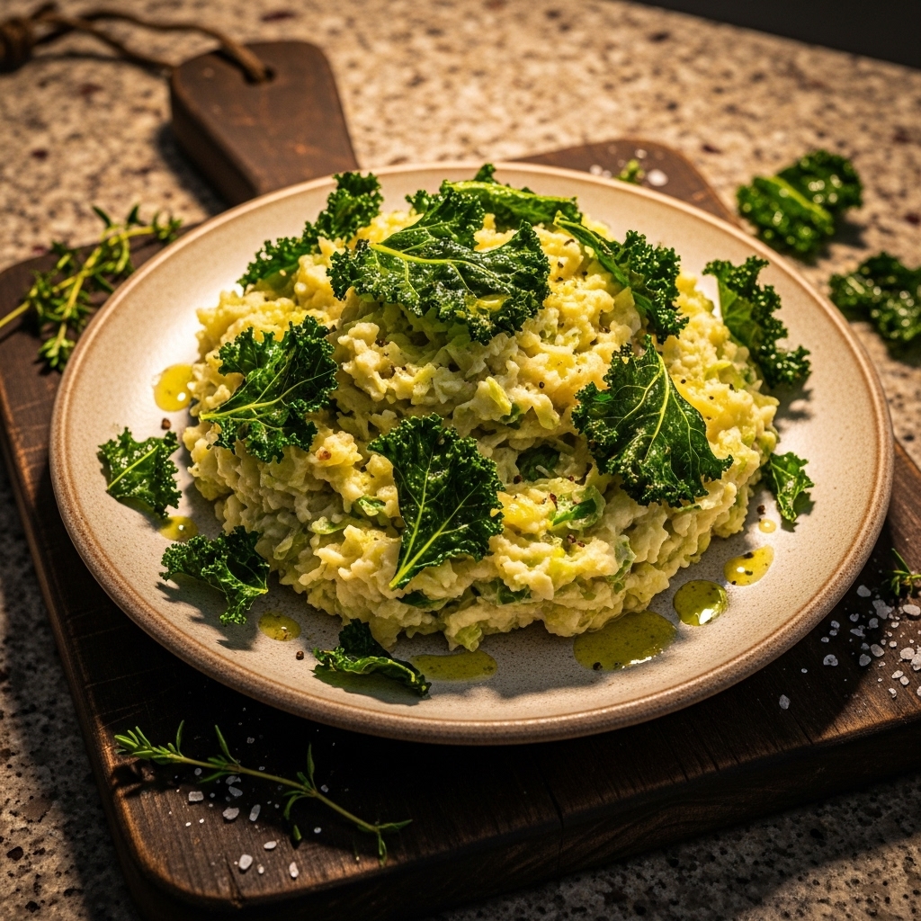 Irish Vegan Colcannon With Crispy Kale Chips – A Mouthwatering & Flavorful Twist!