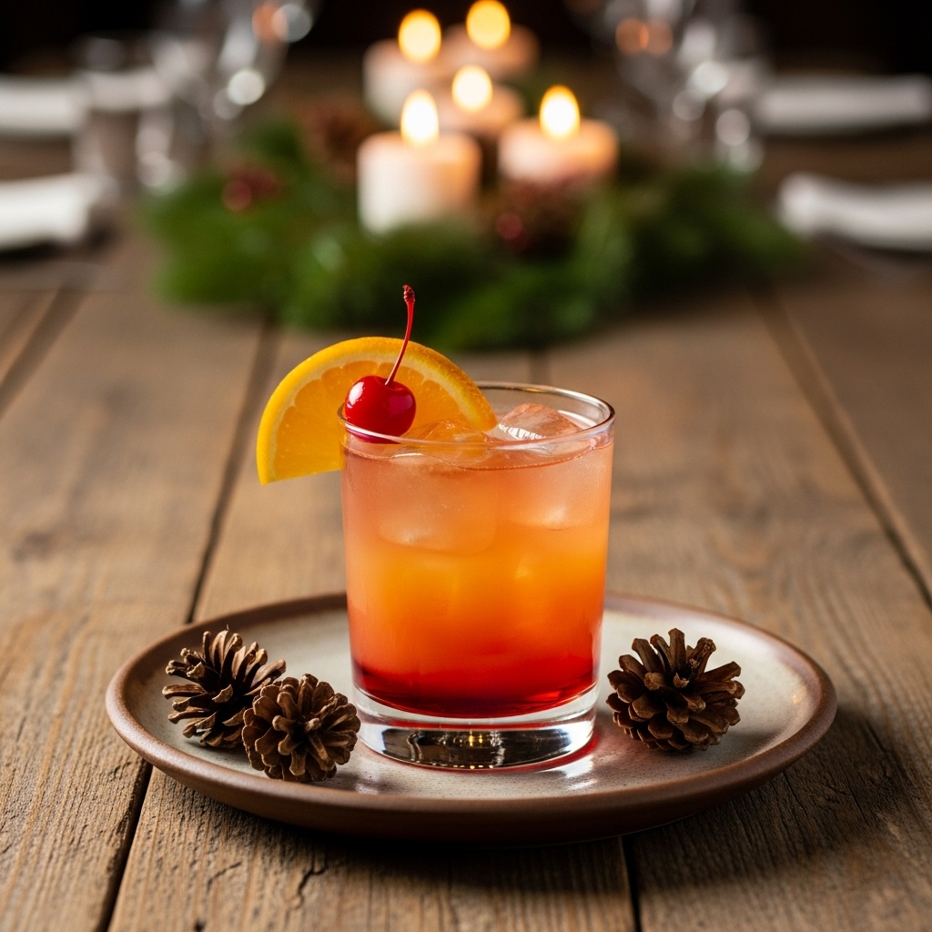 Amaretto Sunset Cocktail