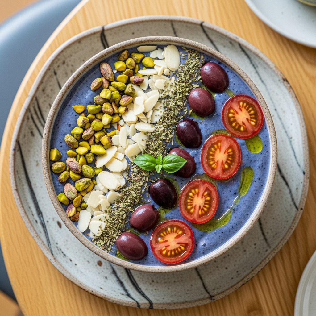 Vibrant Mediterranean Keto Brunch Smoothie Bowl