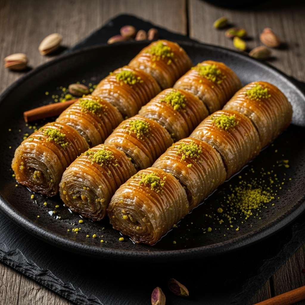 Mouthwatering Lebanese Vegetarian Baklava Rolls