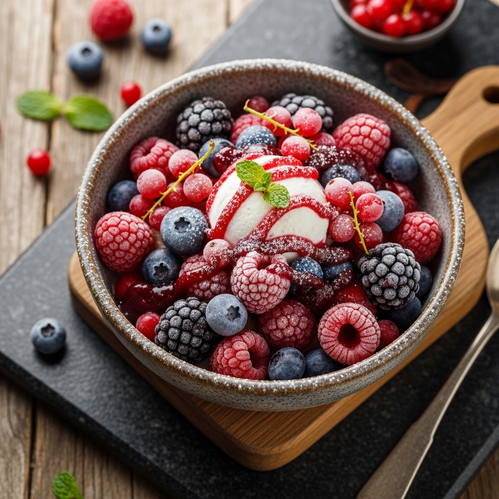 Alpine Bliss: Italian Frozen Berry Delight