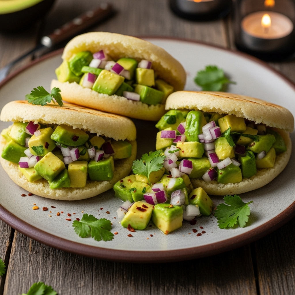 Mouthwatering Colombian Arepas With Avocado Salsa – A Tasty Snack for the Whole Family!